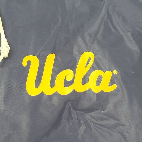 UCLA Aqua Sheen Blue Medium Men's Raincoat Jacket Vinyl - Picture 3 of 4